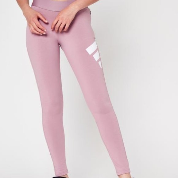Brand New Women's Adidas Pink Performance Leggings - Picture 1 of 12